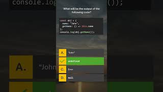 #TestYourJavaScript  33 / 100 JavaScript MCQ & Answer #javascript #programming #coding #procademy