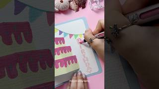 Easy Pop-Up Birthday Card DIY 🎂 #shorts #halyncalligraphy #diy