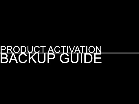 How to: Backup Activation Data