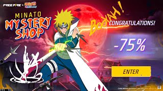 ⚡Minato Mystery Shop✅Free Fire August 2025|👌Naruto 10 Free Iteams🥵| Next Confirm Evo Vault Event💥