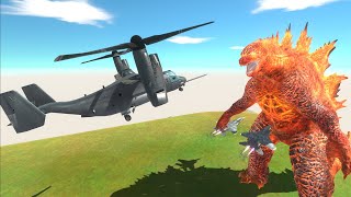 All Kaiju vs. Fighter Jets – Who Can Defeat the Air Force? - Animal Revolt Battle Simulator