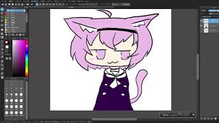 猫又おかゆ　描いてみた