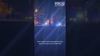 Nashville police pursue stolen vehicle in slow-speed chase
