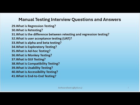 Software Testing Important Questions | Manual Testing Interview Questions & Answers- Part-6 | Basics