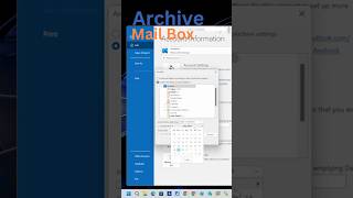 How to Archive Mail Box in Outlook #shorts #youtubeshorts #pst #hdamstech