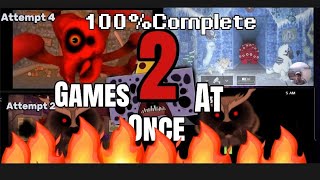 This Fnaf Challenge was Harder than I Thought, 100% Completing 2 Onaf games at once