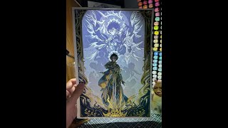 🎨“救世主的出现 点亮了世间的光！” #崩坏星穹铁道#因为太阳将要毁伤#白厄 #手绘 #临摹  原图：@Jwijaya art 绘画工具🛠️：威思立三代马克笔#绘画#动漫人物#绘画教学#技巧教学