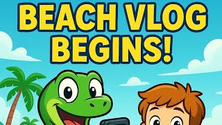“A Snake’s First Beach Vlog! 🐍☀️ (You Won’t Believe What Happened!)”