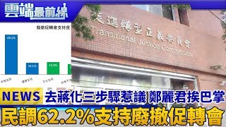 去蔣化三步驟惹議 鄭麗君挨巴掌 民調62.2%支持廢撤促轉會｜雲端最前線 EP528精華
