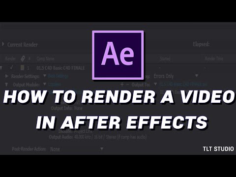 How to Render/Export in Adobe After Effects