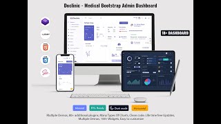 Bootstrap 5 Admin Dashboard Medical with Responsive UI Kit – Doclinic
