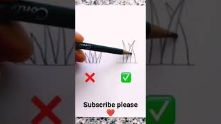 the right way to draw a grass #shortsvideo #drawings #grass