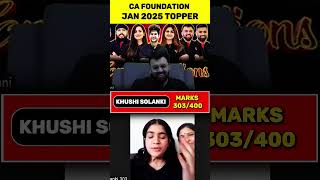 Topper Khushi Solanki Heartfelt Message for Rahul Bhutani Sir #vishwas_ca #shorts #topper #ca #icai