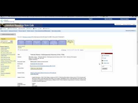Basic Searching in the Literature Resource Centre