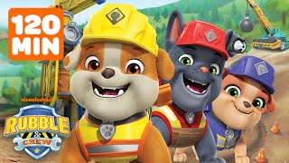 Rubble's Construction Tower Rescues at the Barkyard! | 2 Hour Compilation | Rubble & Crew