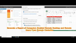 How to Generate Report of Computers Enabled Remote Desktop and Remote Users From Domain Controller