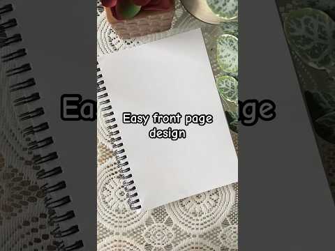 Easy Front Page Design for School Project &Assignment #frontpagedesign #aesthetic #shorts #art #yt