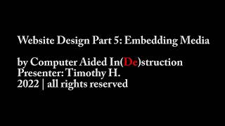 Website Design Part 5 Embedding Media