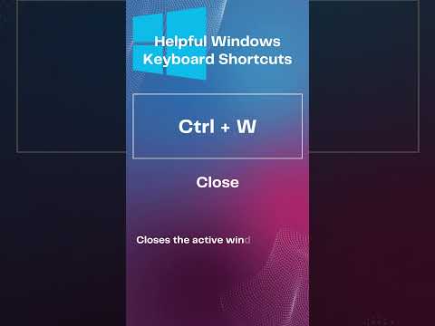 Windows Keyboard Shortcuts  Ctrl +W