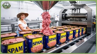 How Millions of SPAM Cans Are Made – Inside Massive Canned Meat Process In Factory