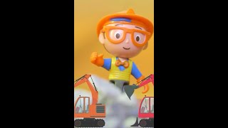 Blippi's Excavator 🏗️ #blippi #shorts #toyplay Blippi Toy Play Learning | Nursery Rhymes for Babies