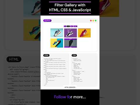 Filter Gallery with HTML, CSS & JavaScript