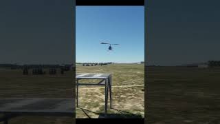 Robinson R22 Landing On Small Platform. X-Plane 12. #xplane12 #robinsonhelicopter #r22
