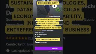 ! Free Course Alert ! Master Course in Sustainable Technologies & Datafication 2.0