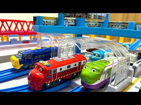 Chuggington & Plarail☆A large station where three trains depart at the same time