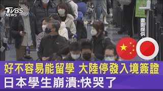 好不容易能留學 大陸停發入境簽證 日本學生崩潰 快哭了｜TVBS新聞@tvbsnews24live