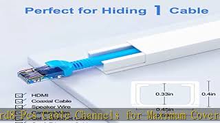 125in Cord Hider - Yecaye One-Cord Channel Cable Concealer - Cord Cover Wall - Easy Install Cable M