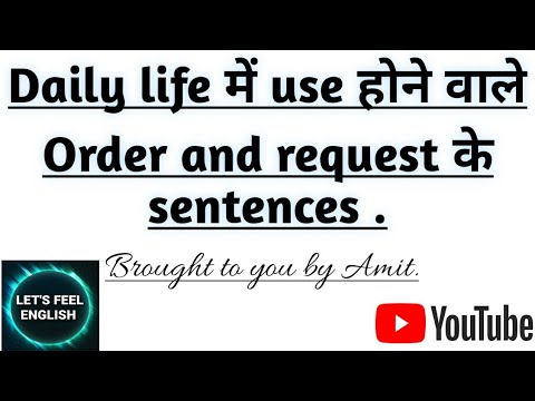 Sentences of Order and Request.