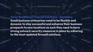 Why Your Small Business Needs a Firewall Solution