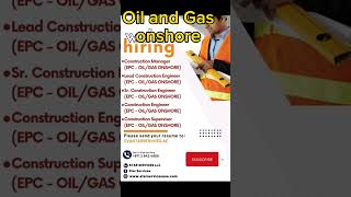 Oil and Gas Jobs in Dubai | Onshore Construction Jobs in Dubai