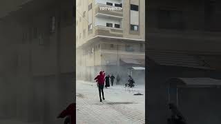 The moment Israel hit a residential building in Gaza as Palestinians were fleeing