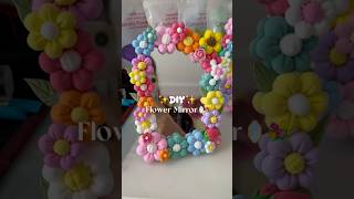 ✨DIY✨Flower clay mirror!🪞💐🌷🤍 #diy #flowermirror #trend #trending #clay #clayart #viral #fyp