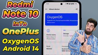 Install OxygenOS 14 OnePlus ROM A14 ON Redmi Note 10 -English-