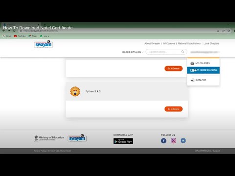 How To Download Previous/Current Nptel Certificate