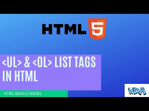 Lists in HTML