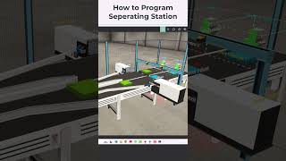 Programming Seperating Station by Codesys and Simulating in Factory IO #shorts