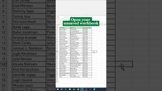 Recover ANY Unsaved Excel File! 😱 #ExcelHelp #TechSupport #WorkLifeHacks #OfficeHacks #ExcelTips