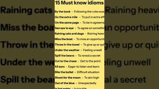 Common idioms...#daily #howtoimprovespokenenglish..#conversationskills