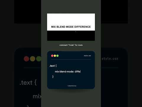 Css Mix blend mode difference #coding #html #css