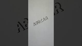 Abuzar english 3d name #art #shorts #shortvideo