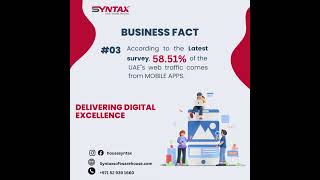 Do you know 58.51% of the UAE's web traffic comes from mobile apps?#MobileApps #syntaxsoftwarehouse