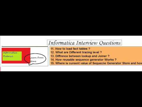 Informatica InterView Question