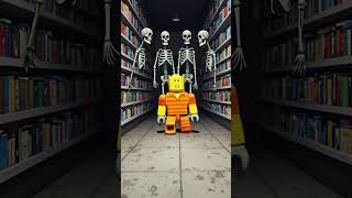 Roblox Prisoner Noob Clashes with Skeletons on the House Staircase #roblox
