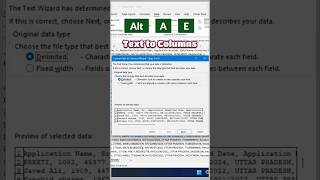 Most useful shortcuts to move data in separate columns in excel  #excelshorts #ytshorts #shorts