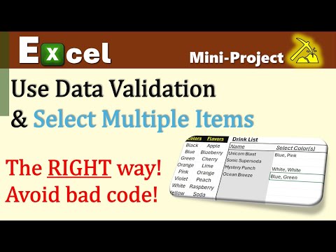 Select Multiple Values in Excel Data Validation! Full VBA line-by-line walkthrough and refactor