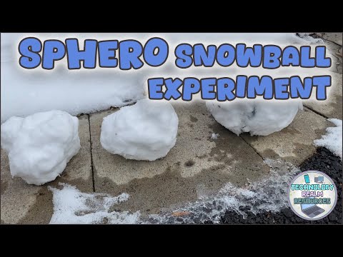 Sphero Bolt robot inside a snowball experiment - Technology Realm Resources